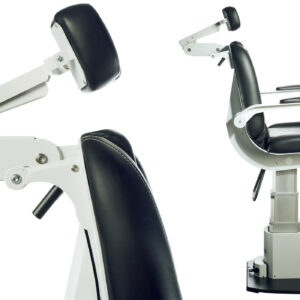 A black and white image of a S4Optik 2000 Ophthalmic Chair.