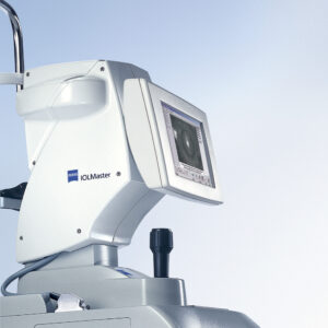 An image of the Zeiss IOL Master V5 Biometry A Scan on a table.