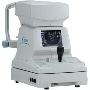 An image of a Topcon KR 8900 with a monitor on it.