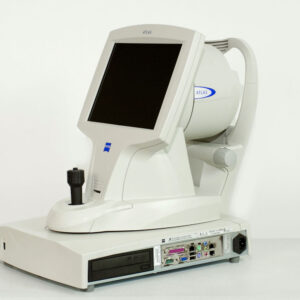 A Zeiss Atlas 9000 Corneal Topographer with a monitor on top of it.