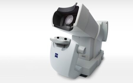 A white Zeiss Matrix 800 with a camera on it.